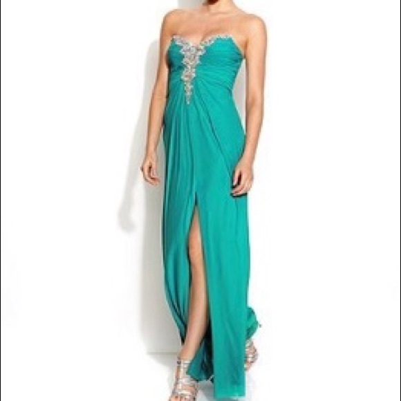Macy's Dresses & Skirts - Strapless embellished empire waist gown